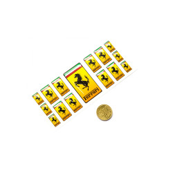 Ferrari gel Badges Stickers decals x15