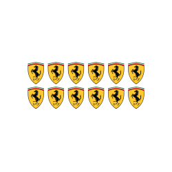Ferrari gel Badges Stickers decals x12