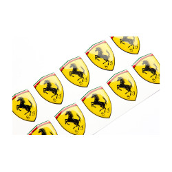 Ferrari gel Badges Stickers decals x12