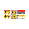Ferrari gel Badges Stickers decals x12