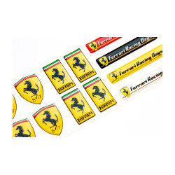 Ferrari gel Badges Stickers decals x12