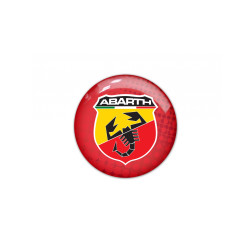 Abarth round black gel AUTOCOLLANT