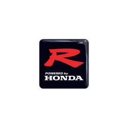 HONDA round black gel DECALS