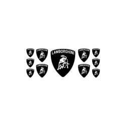 Lamborghini domed emblems gel DECALS x11