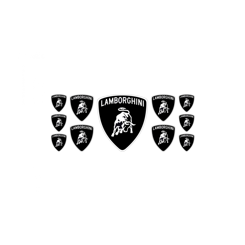 Lamborghini domed emblems gel AUFKLEBER x11