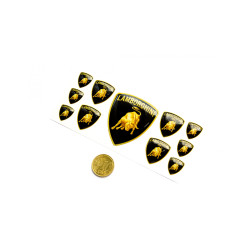 Lamborghini domed emblems gel AUFKLEBER x11