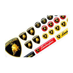 Lamborghini domed emblems gel ADESIVI x22