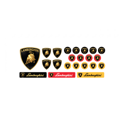 Lamborghini domed emblems gel AUFKLEBER x22