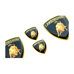 Lamborghini domed emblems gel ADESIVI x4