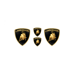 Lamborghini domed emblems gel ADHESIVOS x4