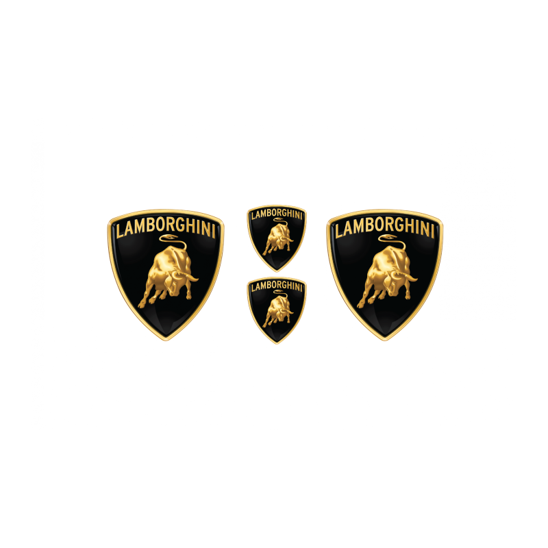 Lamborghini domed emblems gel DECALS x4