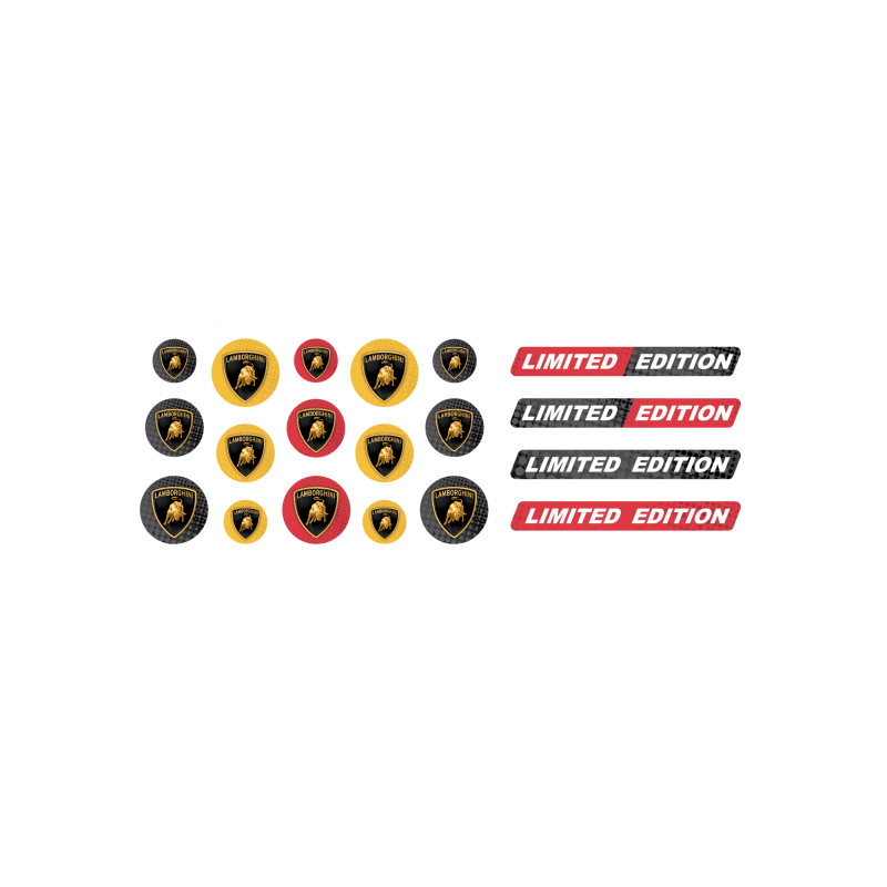 Lamborghini domed emblems gel AUFKLEBER x19