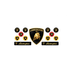 Lamborghini domed emblems gel ADESIVOS x13