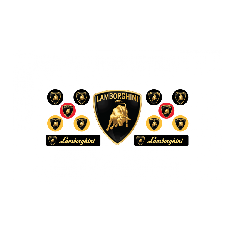 Lamborghini domed emblems gel DECALS x13