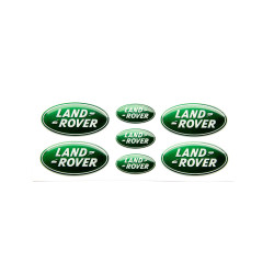 Land Rover domed emblems gel DECALS x7