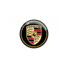 Porsche round black gel ADESIVOS