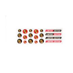 Porsche round black gel AUFKLEBER x19