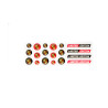 Porsche round black gel ADESIVOS x19