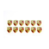 Porsche round black gel AUFKLEBER x12