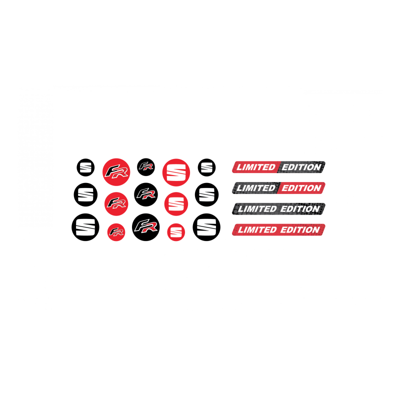 SEAT domed emblem gel AUTOCOLLANT x19