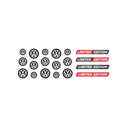 VOLKSWAGEN GEL adesivos x19