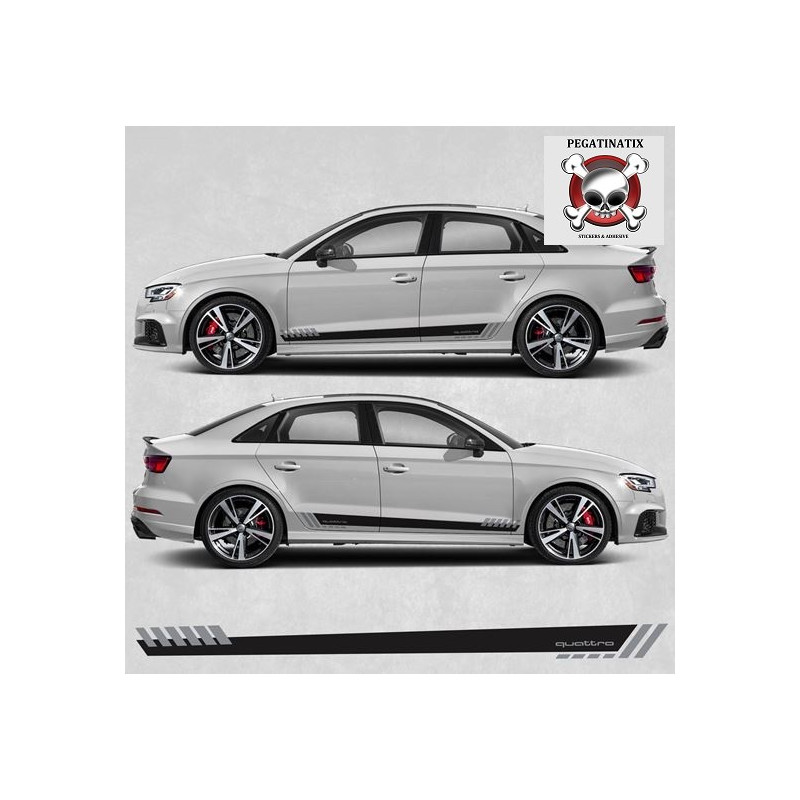 Audi A3 QUATTRO Side Stripes AUFKLEBER