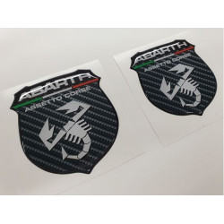 Fiat 500 / 595 Badge Domed Gel 70mm adhesivos