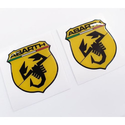 Fiat 500 / 595 Badge Domed Gel 70mm decals