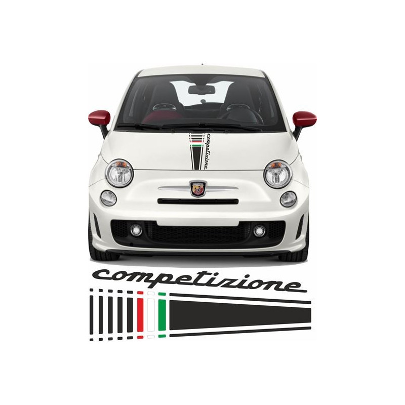 Fiat 595 Competizione Italia Bonnet Stripe AUTOCOLLANT