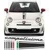 Fiat 595 Competizione Italia Bonnet Stripe AUTOCOLLANT