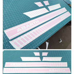 Fiat 500 Abarth side Stripes AUTOCOLLANT