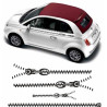 Fiat 500 / 595 side Zip Stripes AUFKLEBER