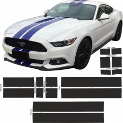 Ford Mustang year 2015 on side Stripes STICKER