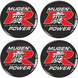 Mugen Type R Wheel centre Gel Badges Adesivi x4