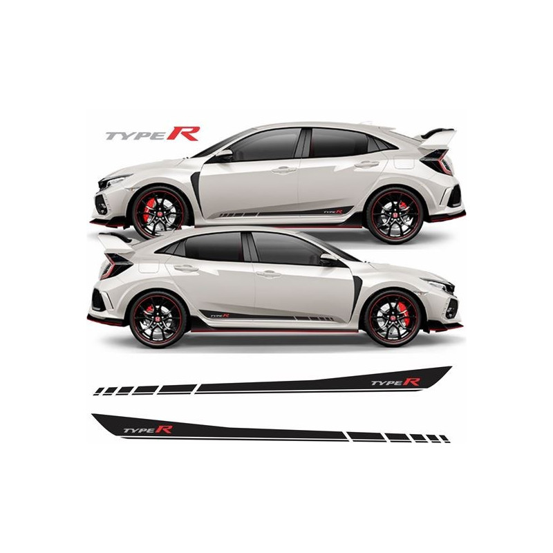 Honda Civic Type R FK8 side Stripes DECALS