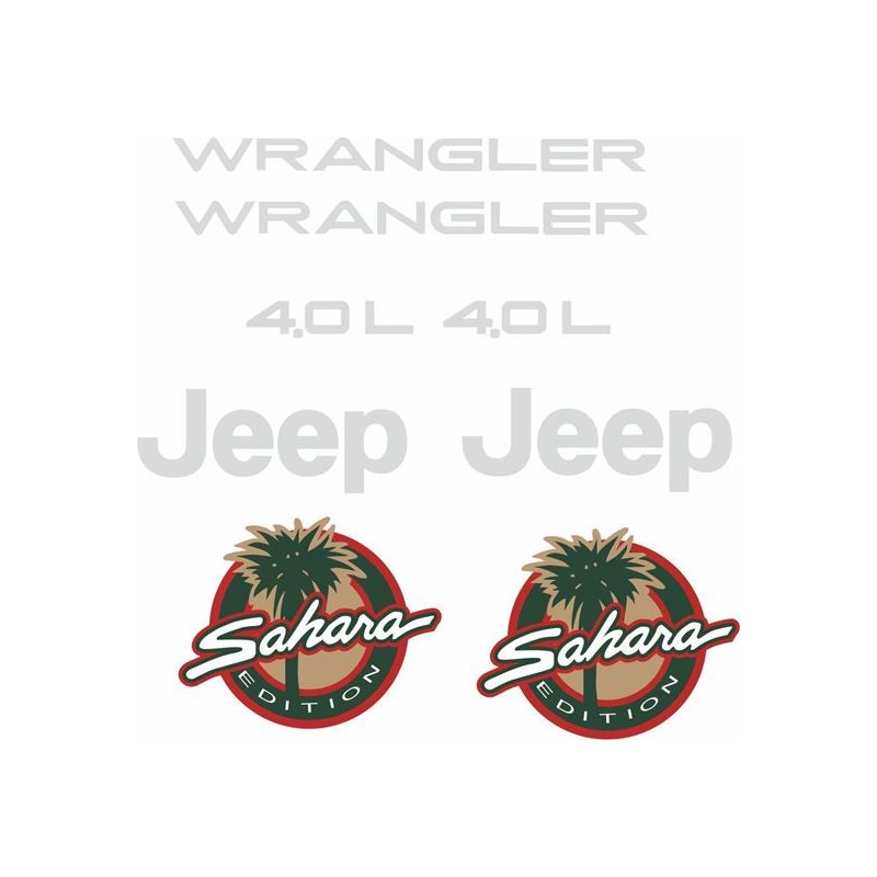 Jeep Sahara Edition 4.0L DECALS