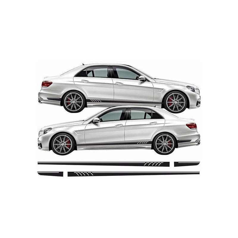 Mercedes E63 AMG side Stripes AUTOCOLLANT