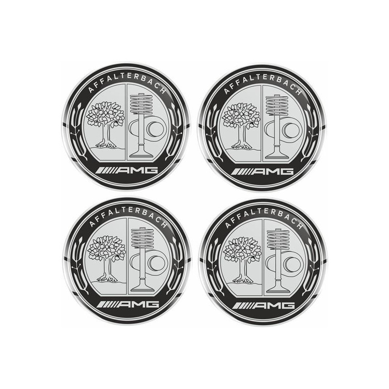 mercedes AMG Wheel centre Gel Badges Autocollant x4