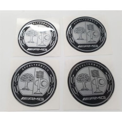 mercedes AMG Wheel centre Gel Badges Autocollant x4