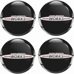 Mini JCW Wheel centre Gel Badges Adhesivos x4