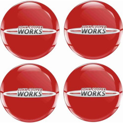 Mini JCW Wheel centre Gel Badges Autocollant x4