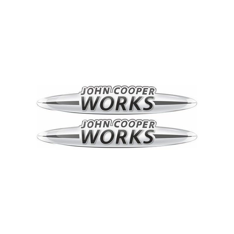 John Cooper Works Gel Badges Adesivi x2