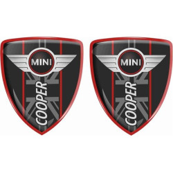 Mini Cooper Badges 70mm Adesivi x2