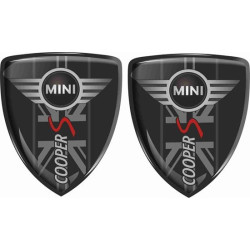 Mini Cooper S Badges Gel Badges decals x2