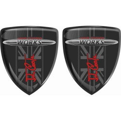Mini JCW Badges 70mm 70mm adesivos x2