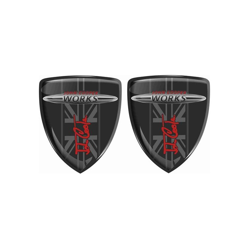 Mini JCW Badges 70mm 70mm Adhesivos x2