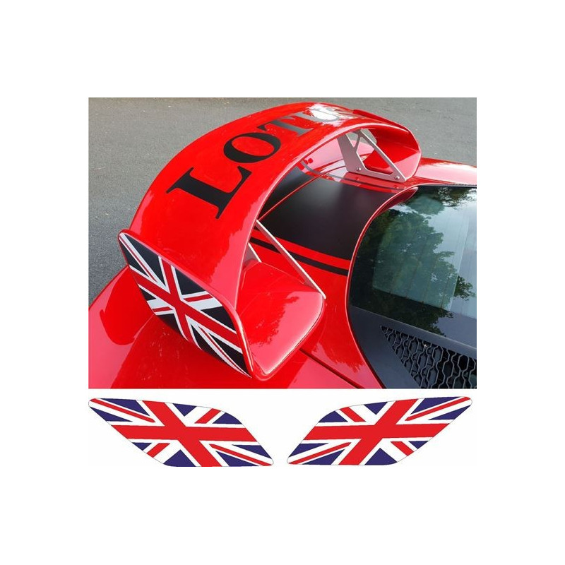 Lotus Exige S series 3 rear Wing GB Flag AUFKLEBER