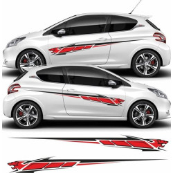 Peugeot 208 side stripes adhesivos