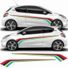 Peugeot 208 PTS Rallye Stripes autocollant