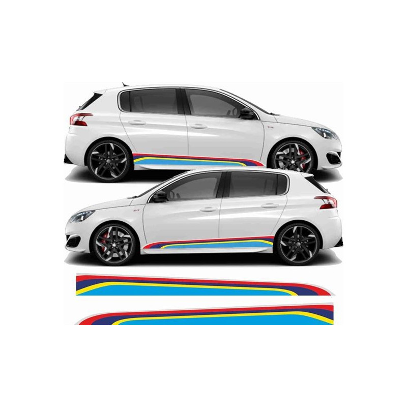 Peugeot 308 PTS Rallye Stripes aufkleber